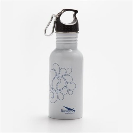 BLUEWAVE LIFESTYLE Bluewave Lifestyle PKSB50B-White BPA Free Stainless Steel Droplet Sports Bottle; Winter White - 17 oz PKSB50B-White